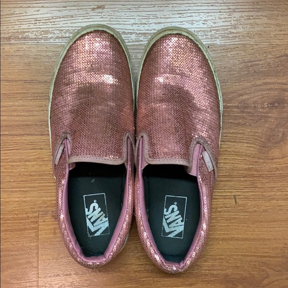 24.5cm / US6.5 pink sparkly Vans - Picture 1 of 1